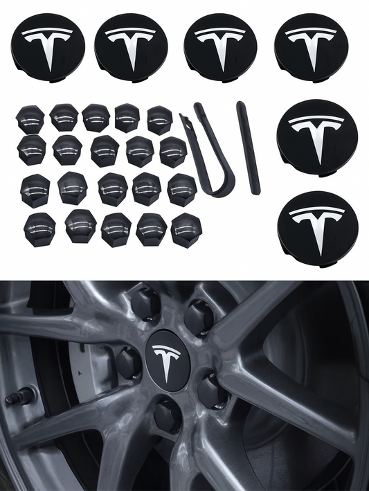 Aero hjulkapselsett (25 deler) - Model 3, S & Y