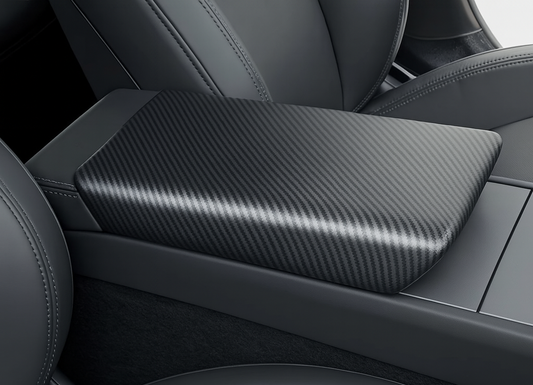 Carbon fiber look center console cover - Model 3 Highland & Y Juniper