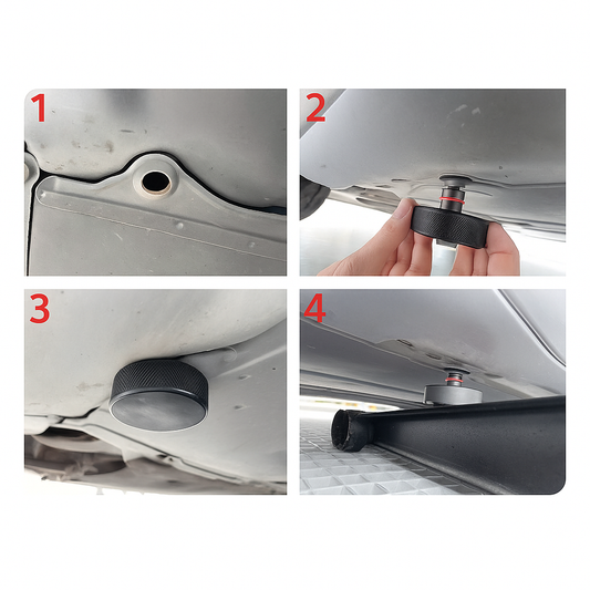 Jekkpad-sett til Tesla – 4 stk med oppbevaringsetui (25mm)