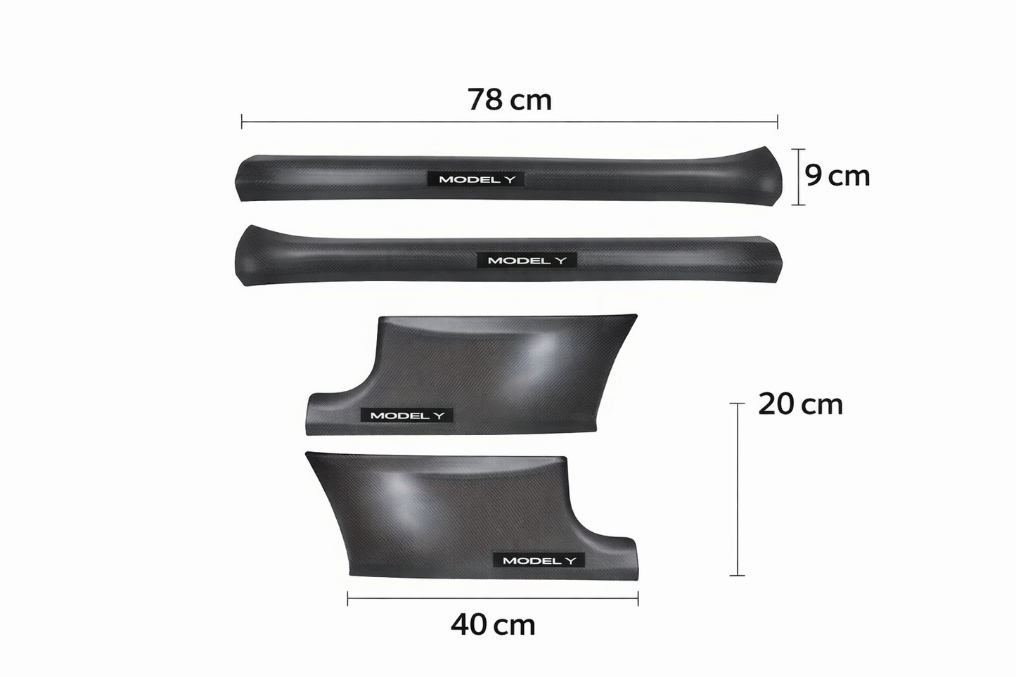 Door Protectors with a carbon fiber look - Model Y Juniper (2025)